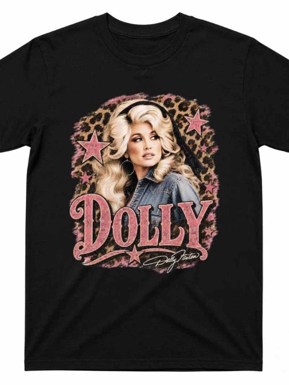 Dolly Parton Graphic Black Women's Tee